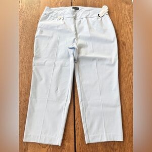 NWT. Premise Striped Light Blue Capri Pants Tommy Control 2X